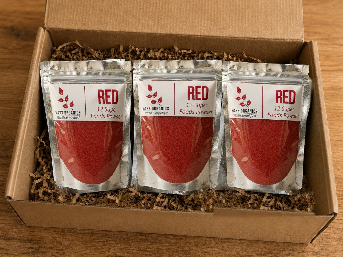 The 90-Day RED · Three Pouches